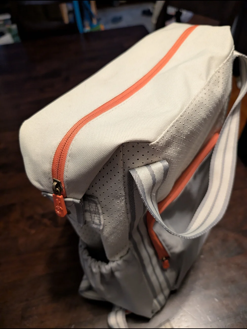 Thirty-One Gray and Orange Backpack Shoulder Bag